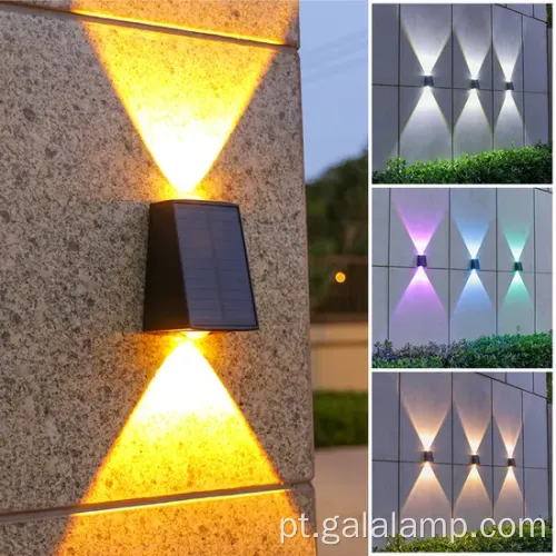 Luz de parede à prova d'água à prova d'água movida a energia solar para jardins